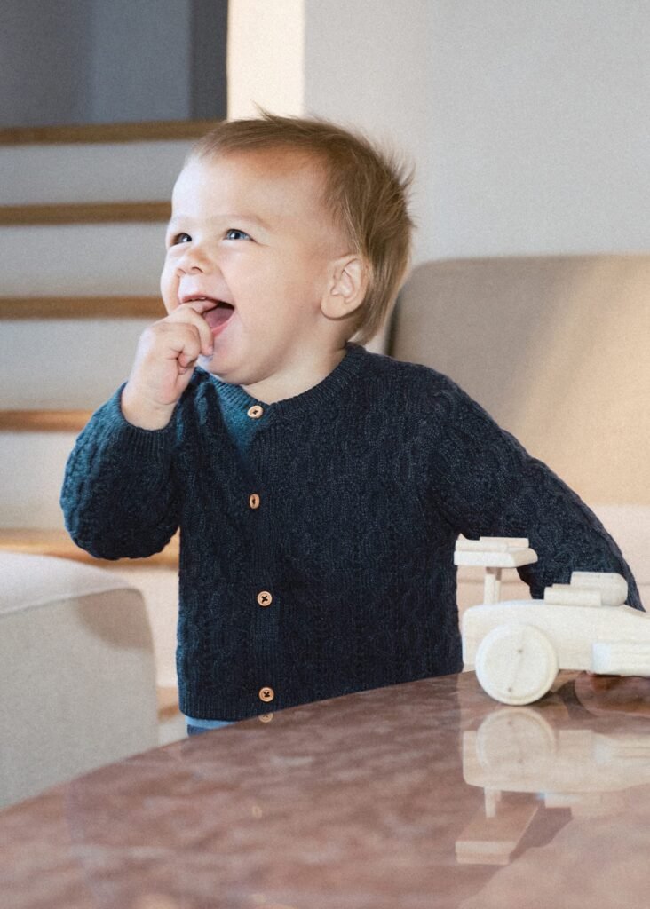Cardigan malha trançada