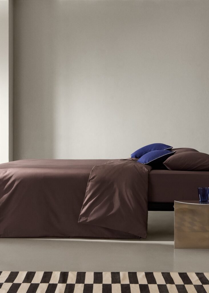 Capa de edredão de percal de 200 fios (cama 150/160 cm)