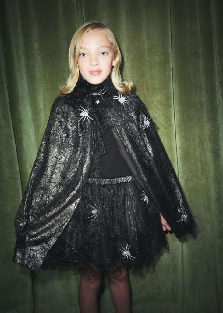 Saia de tule com aranhas de Halloween