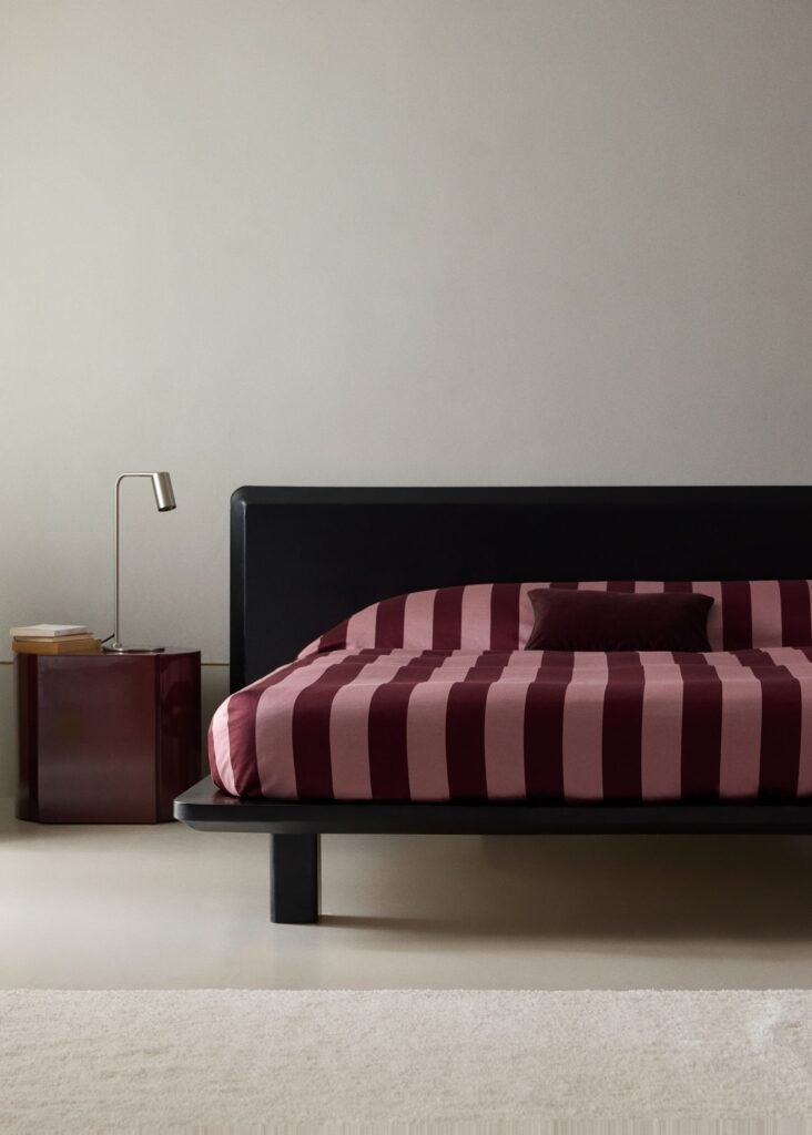 Capa de edredão riscas largas aguareladas Cama 150/160 cm
