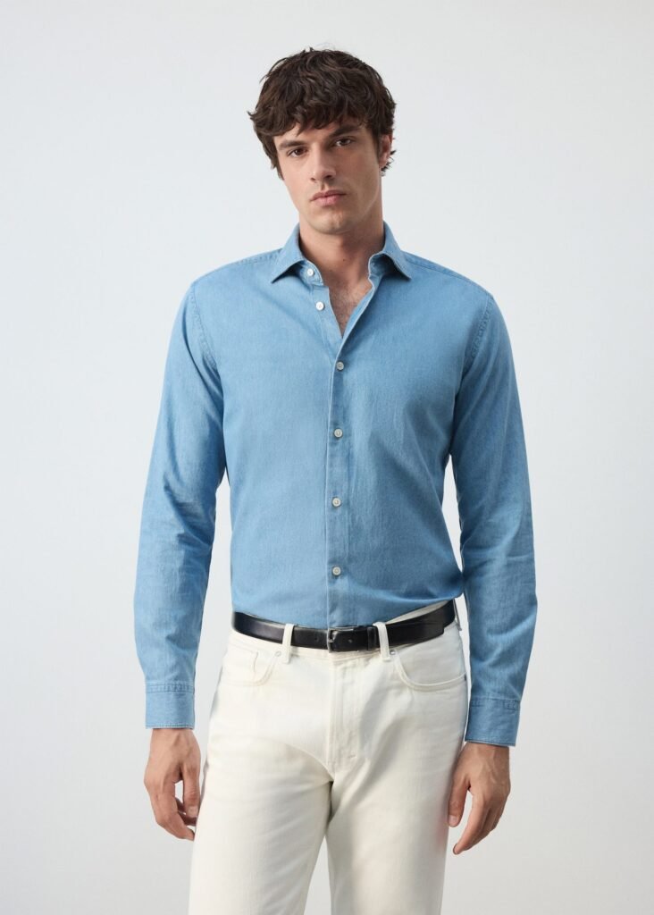 Camisa de cambraia de 100% algodão