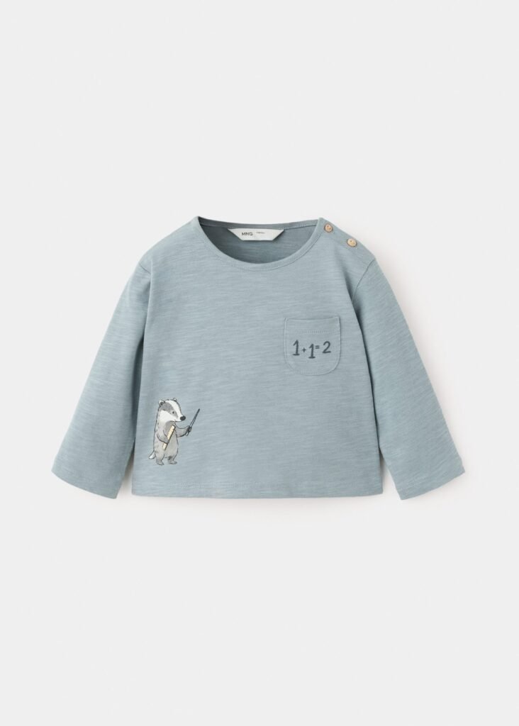 T-shirt pormenor estampado