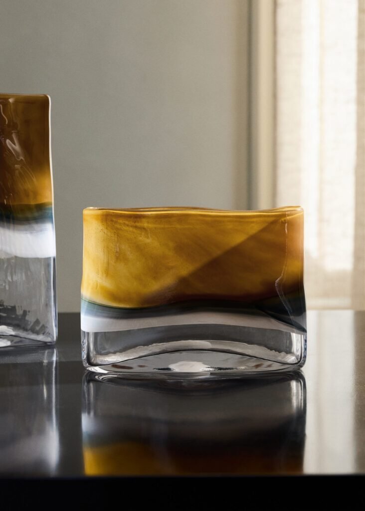 Vaso de 100% vidro semitransparente