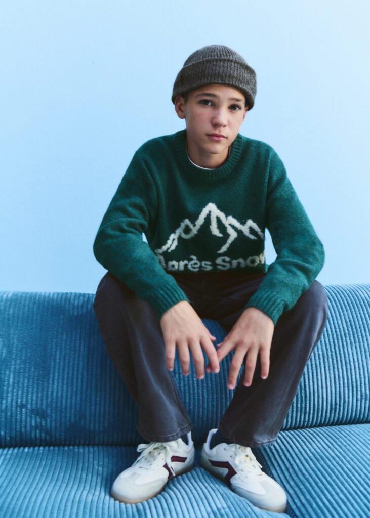 Camisola de malha com pormenor estampado