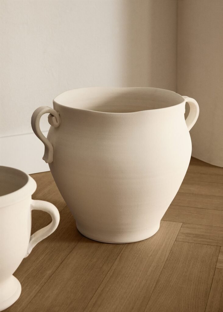 Vaso de terracota com asas grande