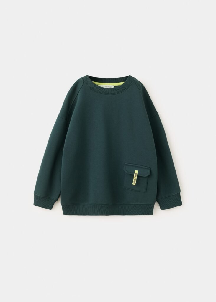 Sweatshirt algodão bolso