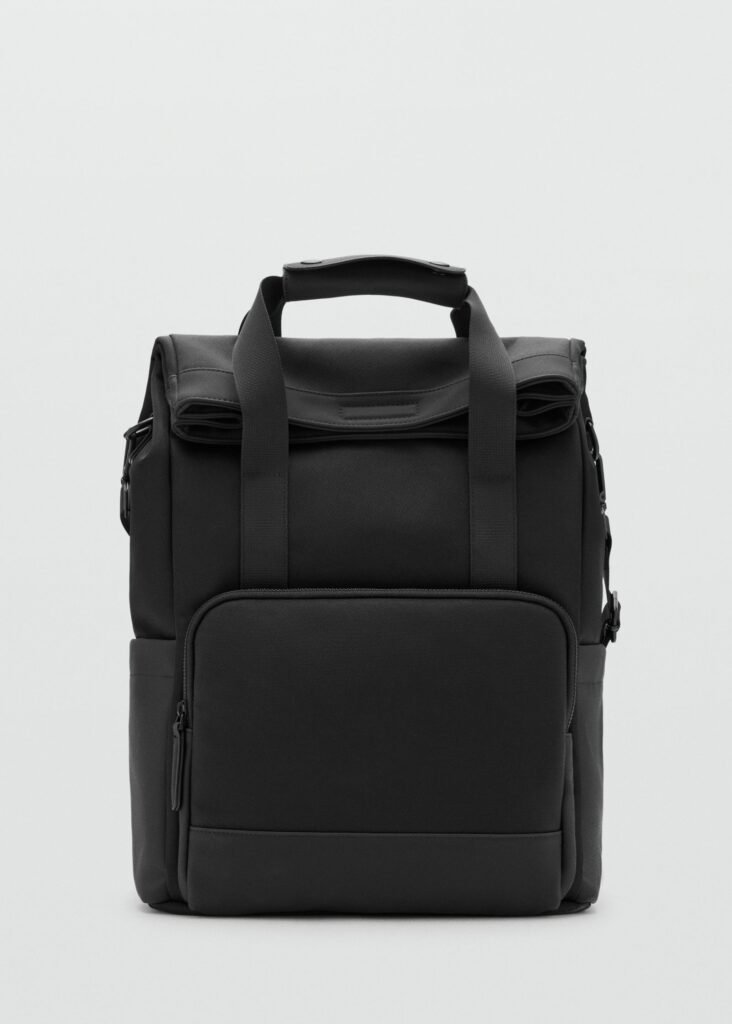 Mochila preta multifuncional