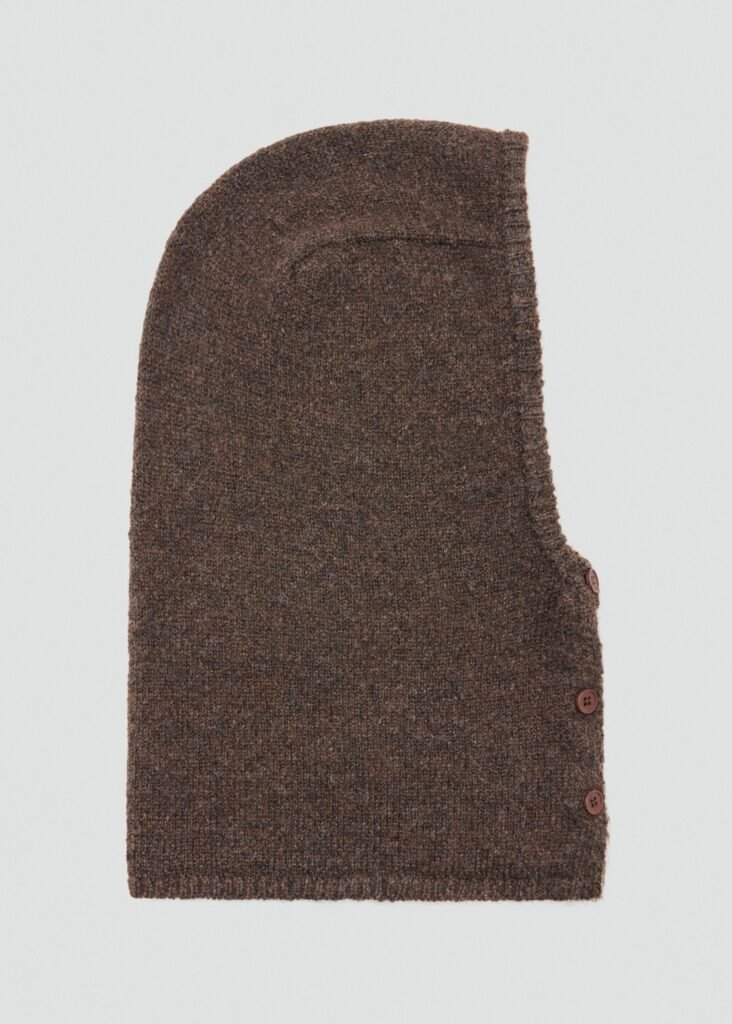 Balaclava de malha com botões