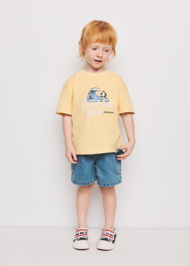 T-shirt algodão estampada