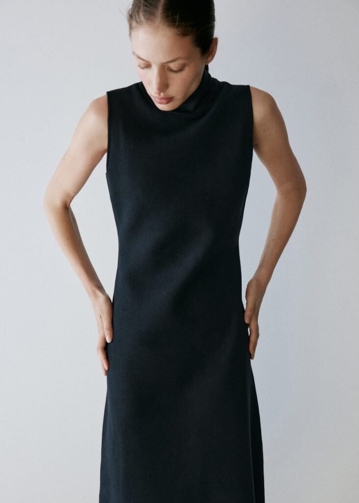 Vestido midi de malha milano