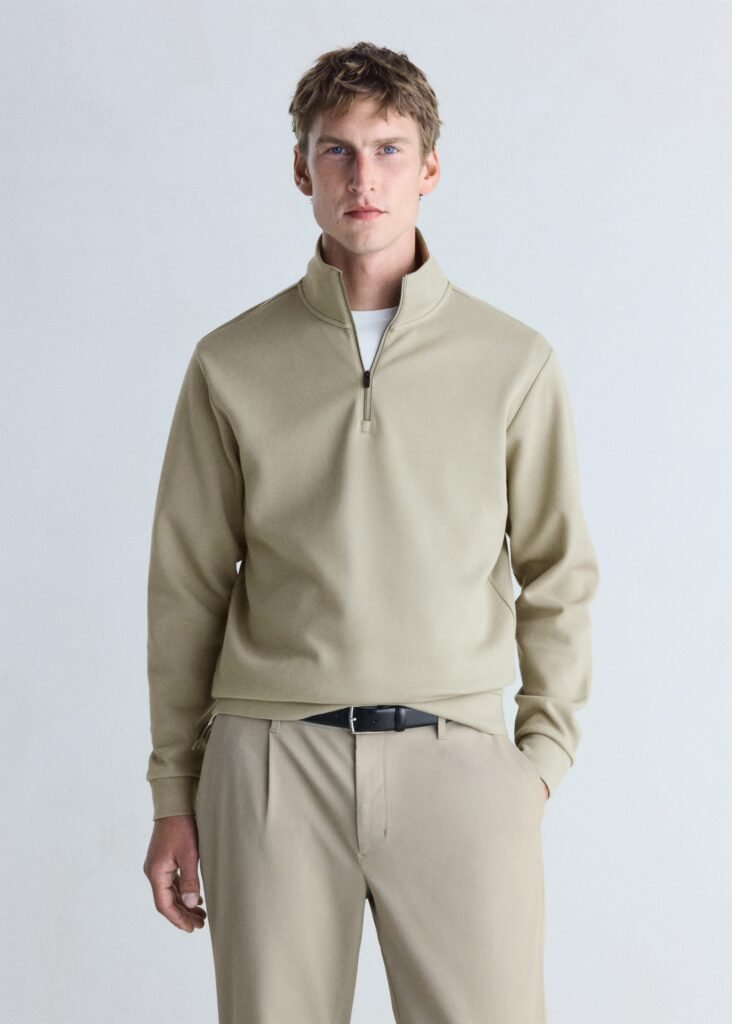 Sweatshirt de gola com fecho de correr Thermolite®