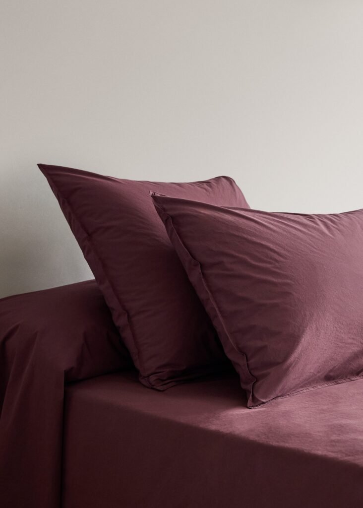 Capa de almofada de popelina de 100% algodão garment-dyed 50x75 cm