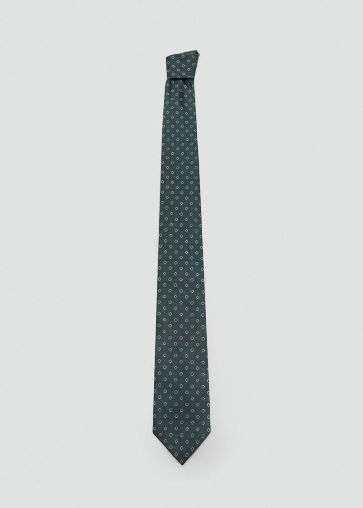 Gravata de seda estampada