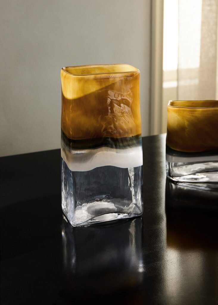 Vaso de 100% vidro semitransparente