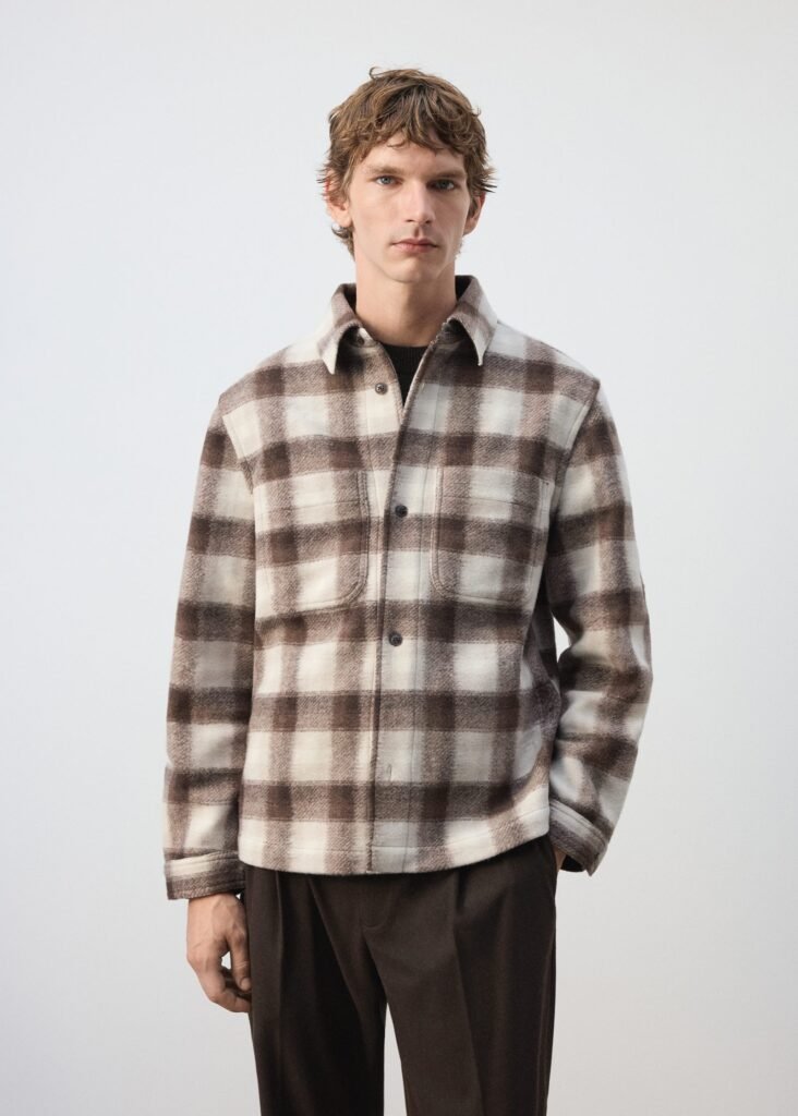 Sobrecamisa de flanela aos quadrados