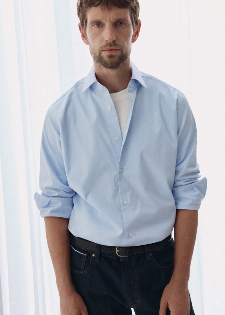 Camisa de 100% algodão slim fit
