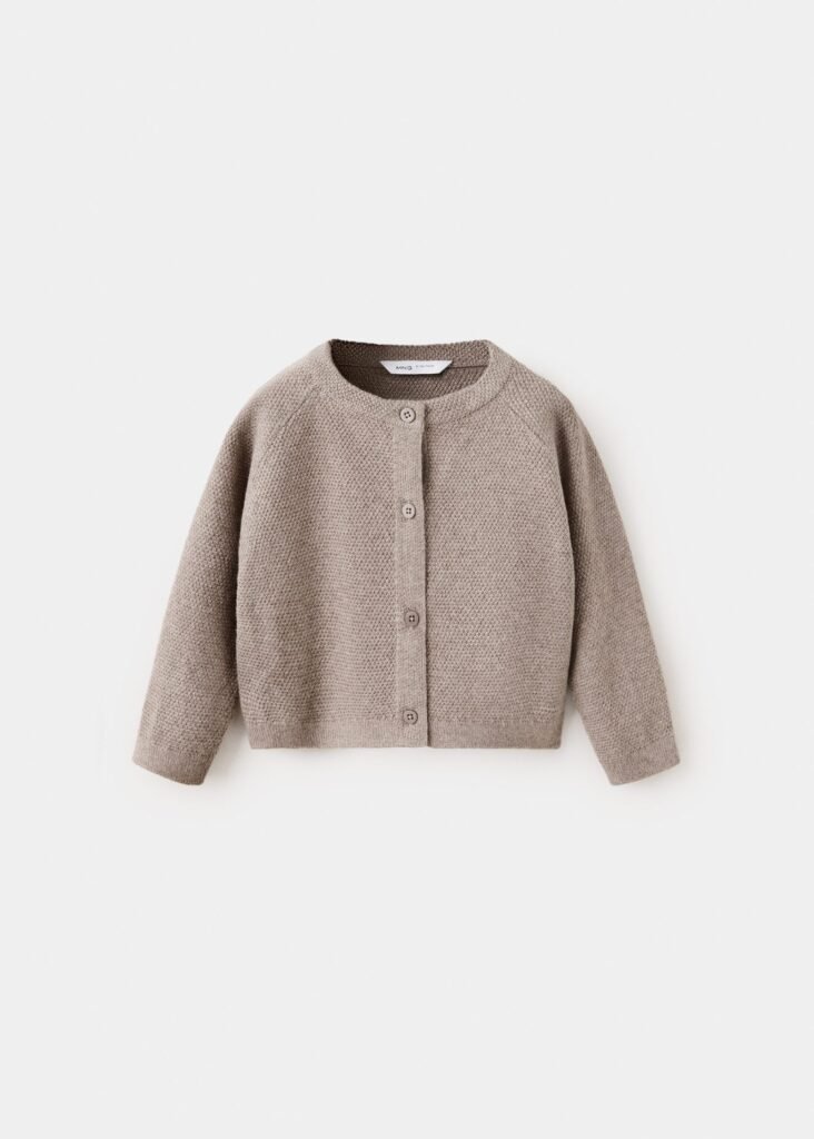 Cardigan de malha com manga comprido