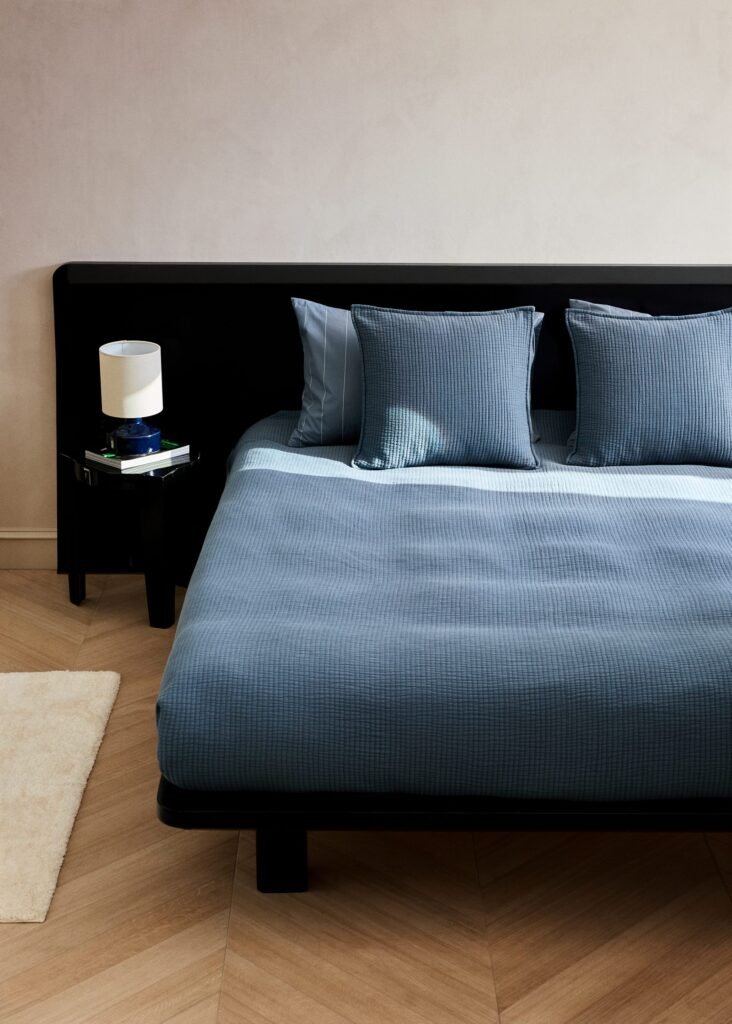 Colcha de algodão com motivo geométrico Cama 130/150 cm