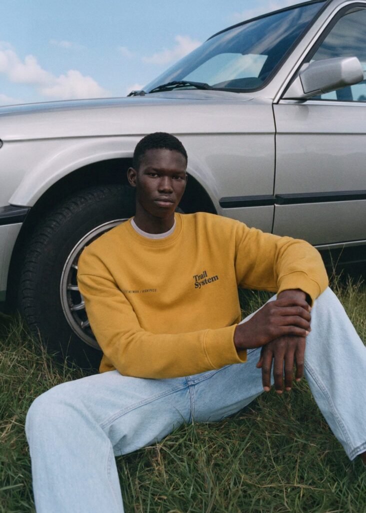 Sweatshirt de algodão com texto