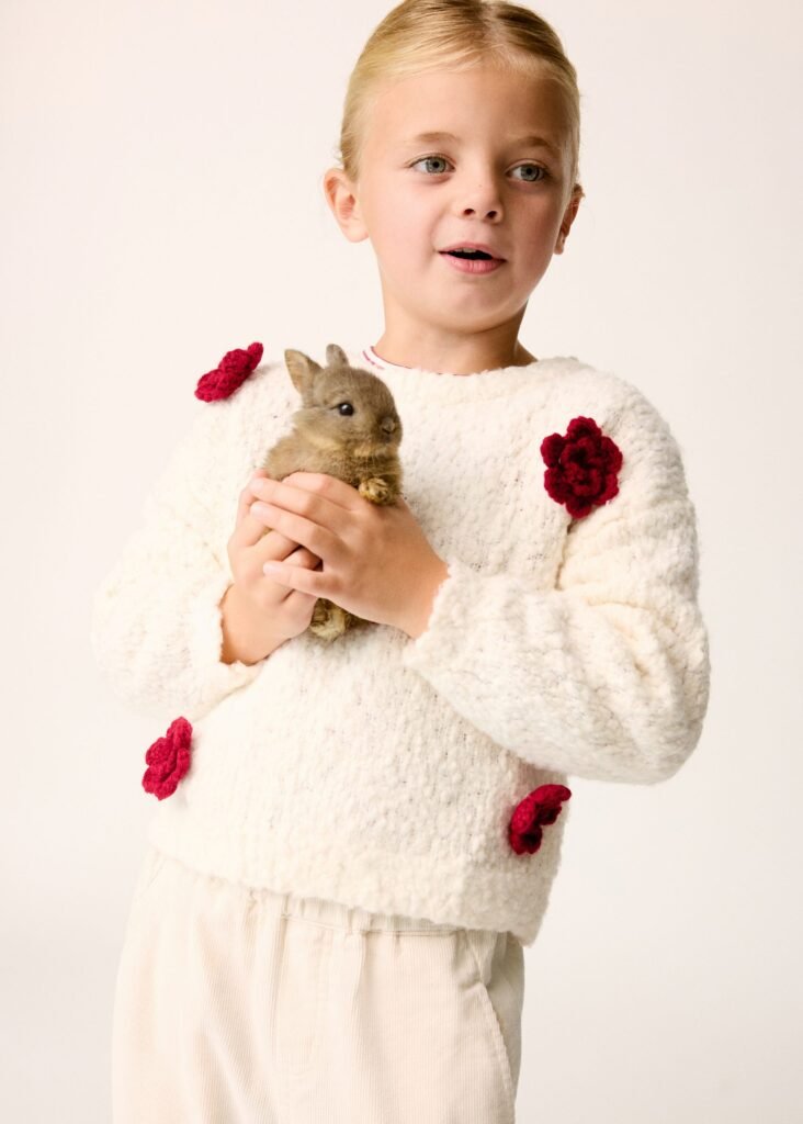 Camisola de malha às flores