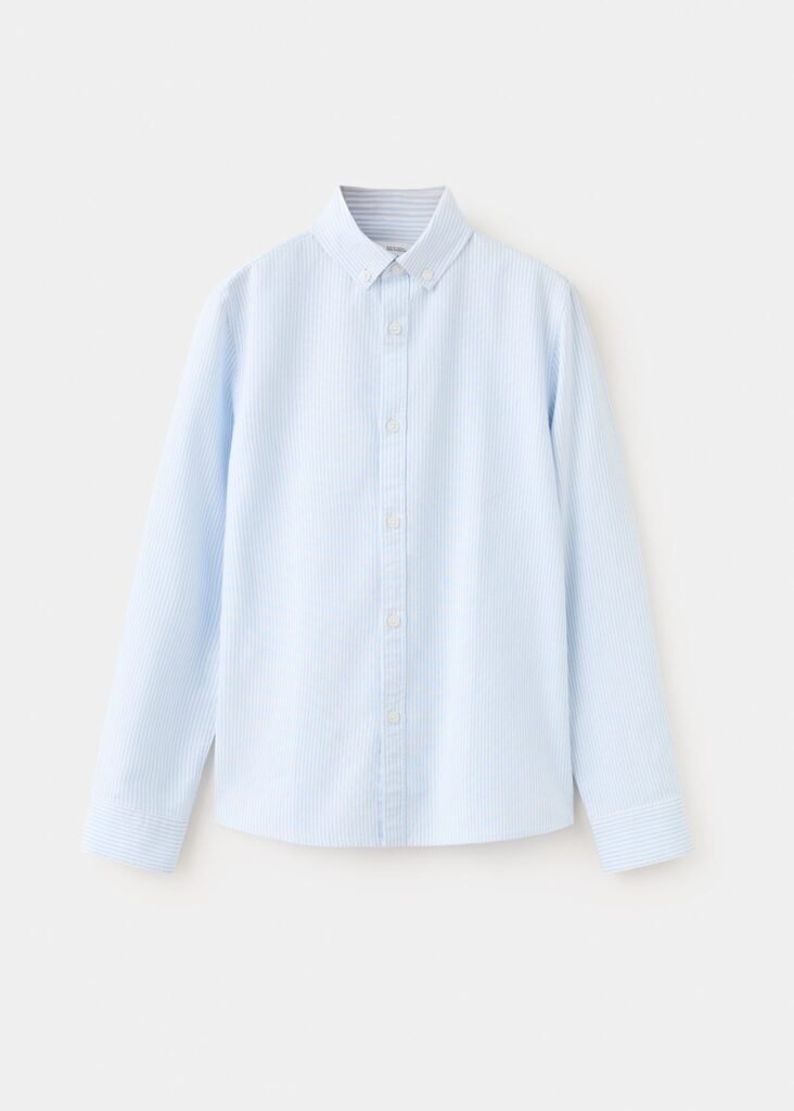 Camisa Oxford às riscas