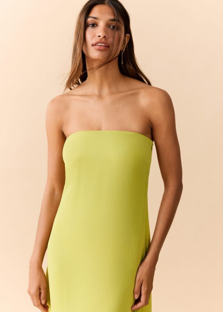 Vestido caicai com echarpe