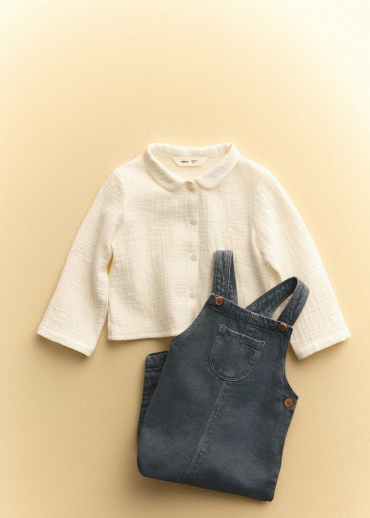 Camisa de algodão com textura