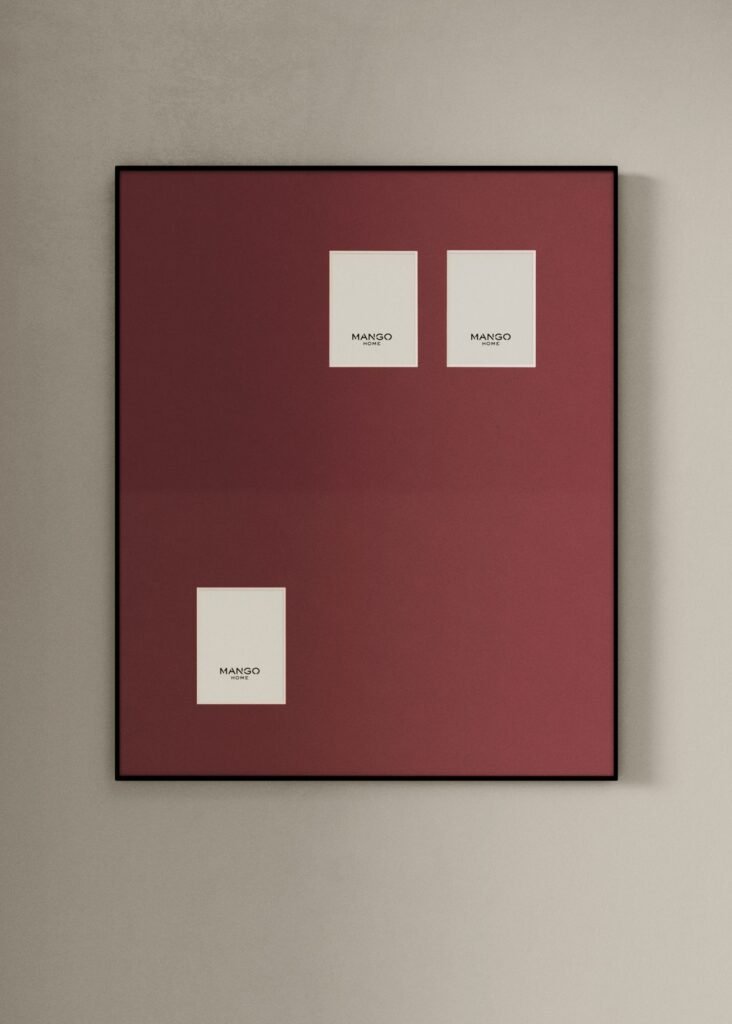 Porta-fotos de vidro com moldura dupla