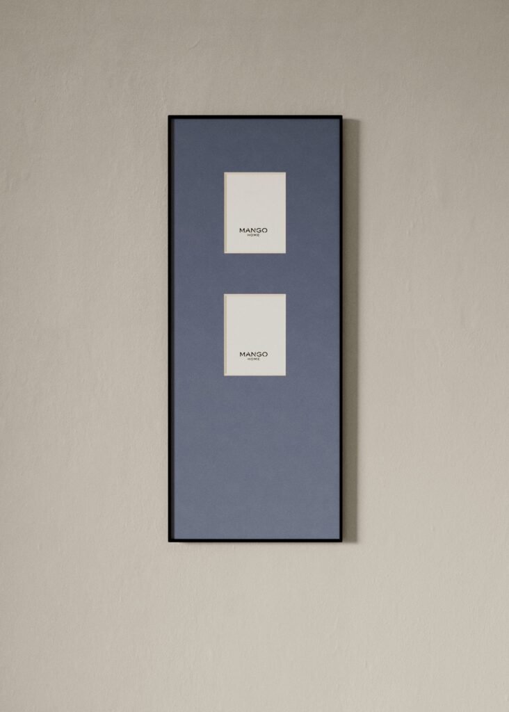 Moldura para fotografias com aberturas de estilo Polaroid tamanho médio