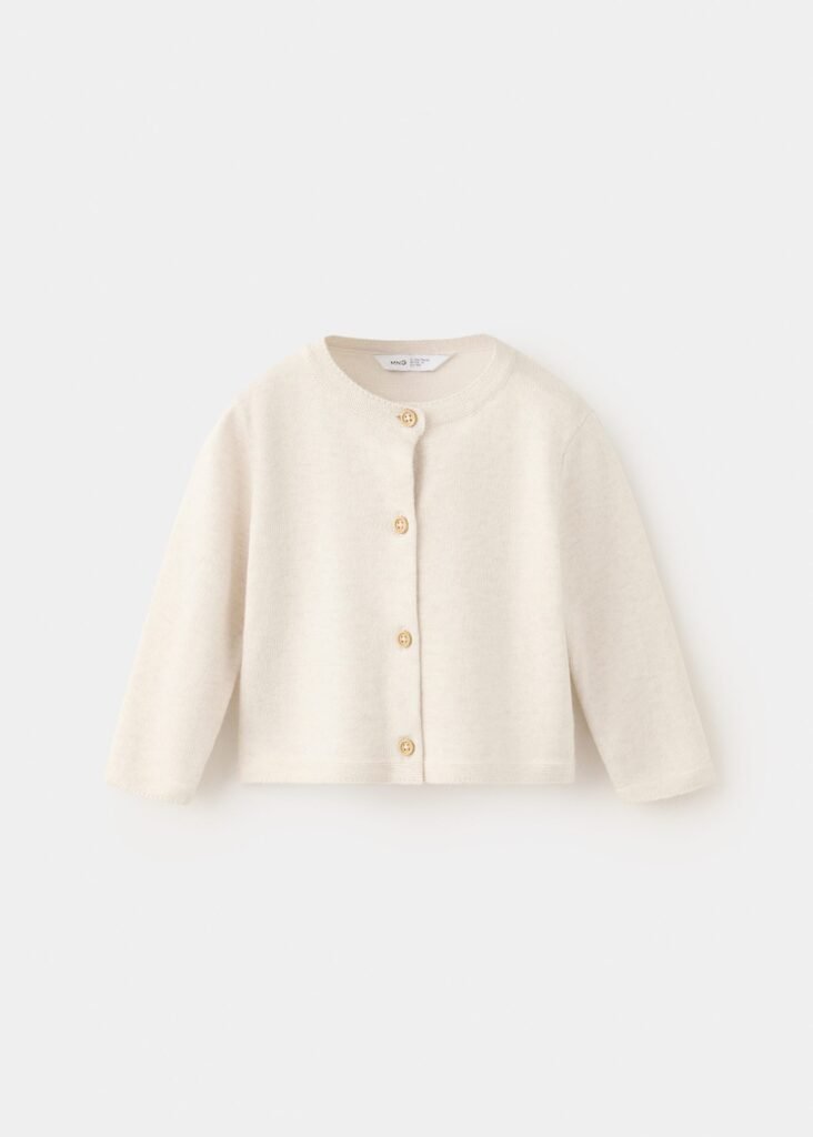 Cardigan de malha com manga comprido