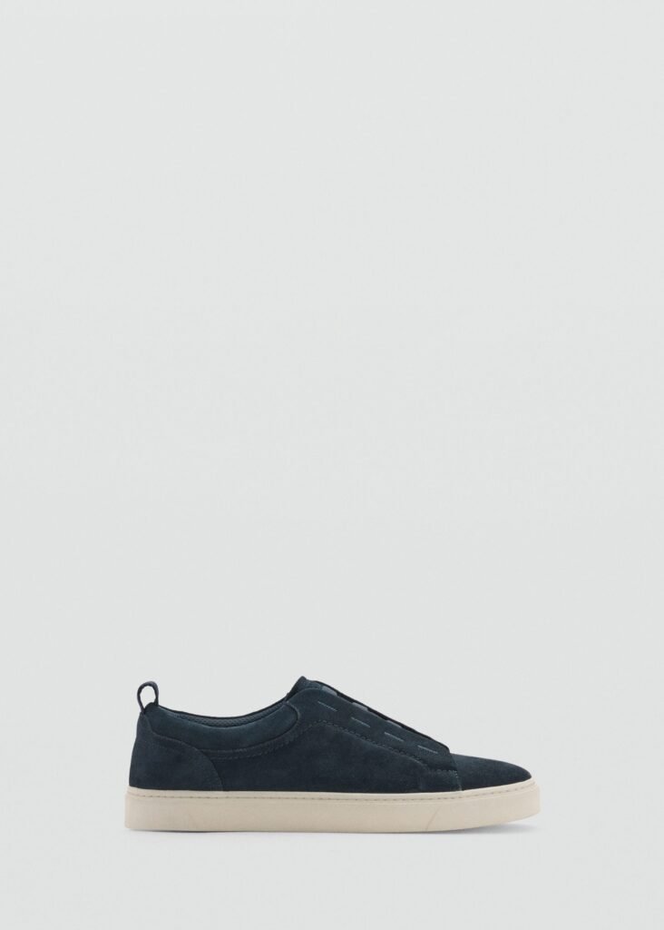 Sapatilha de pele croûte com sola Vibram®