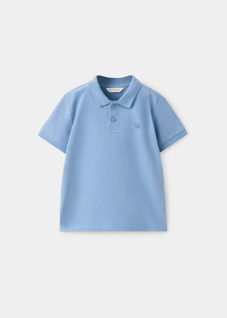 Polo de algodão com manga curta