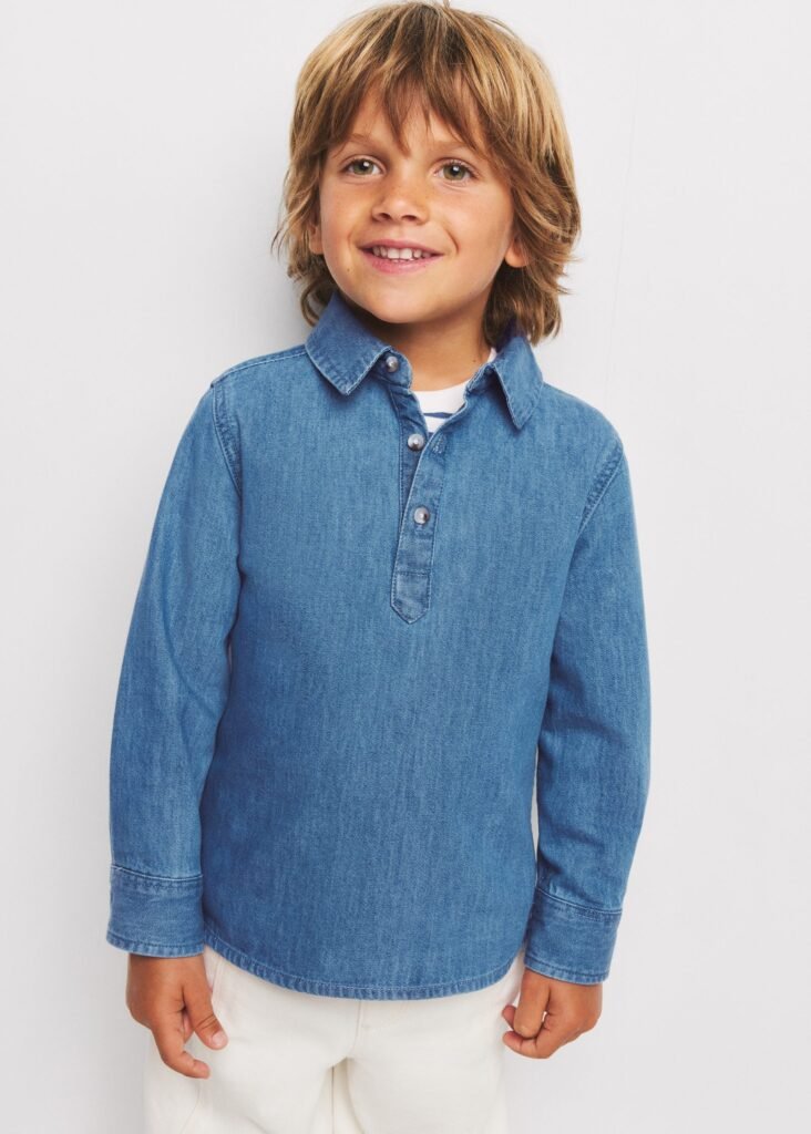 Camisa de ganga de algodão