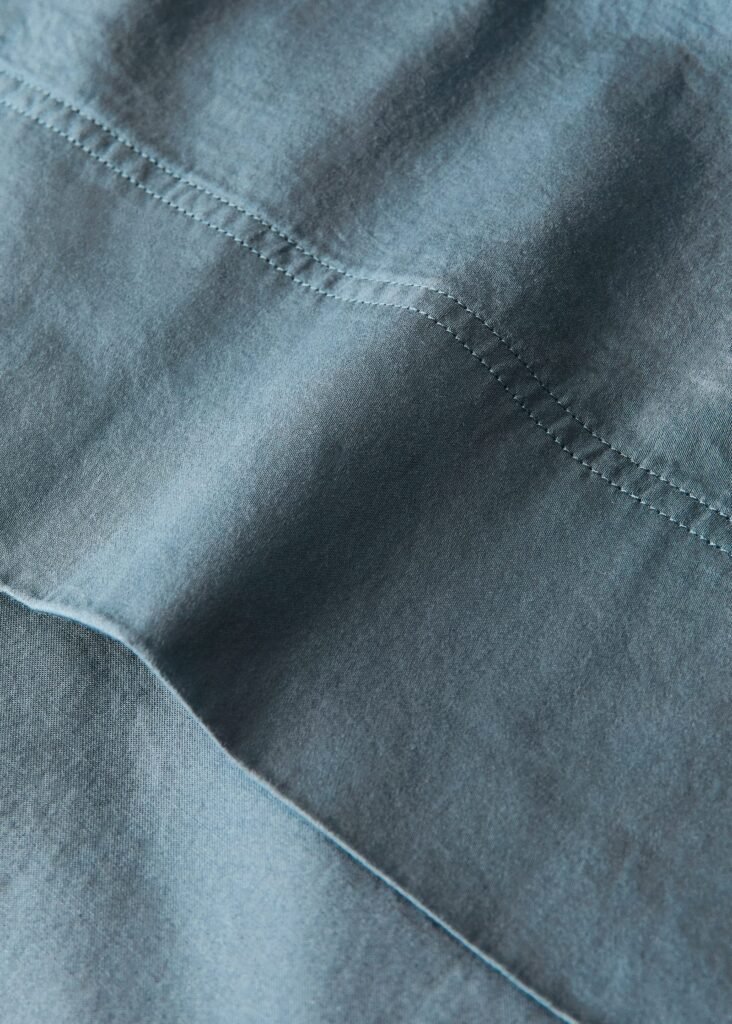 Lençol de cima de cetim de 100% algodão Cama 150/160 cm