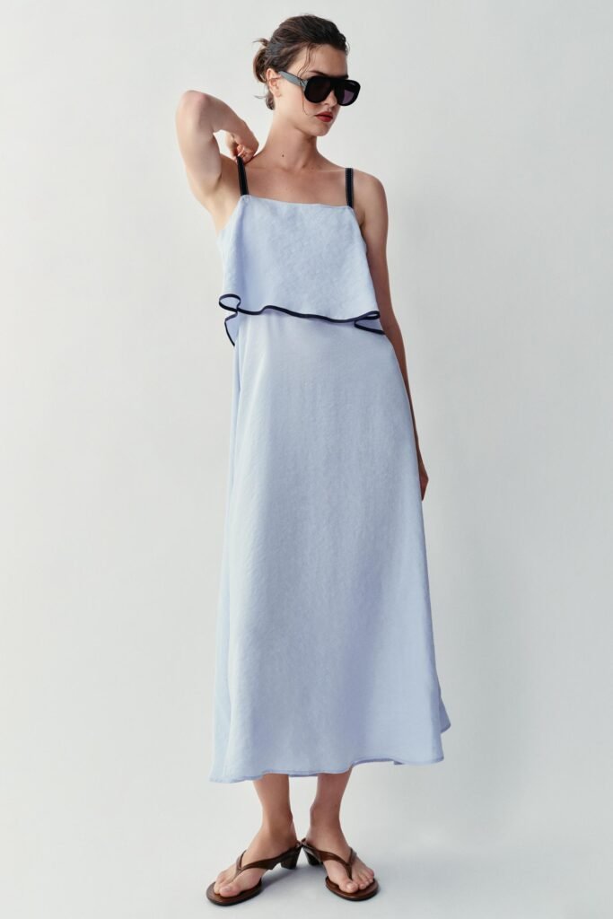 VESTIDO MIDI COMBINADO