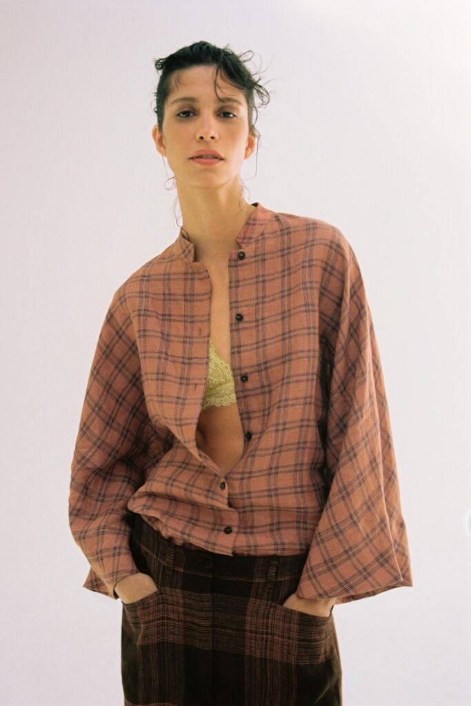 CAMISA DE LINHO AOS QUADRADOS ZW COLLECTION