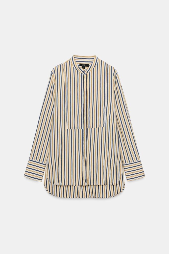 CAMISA À RISCAS COM PEITILHO ZW COLLECTION