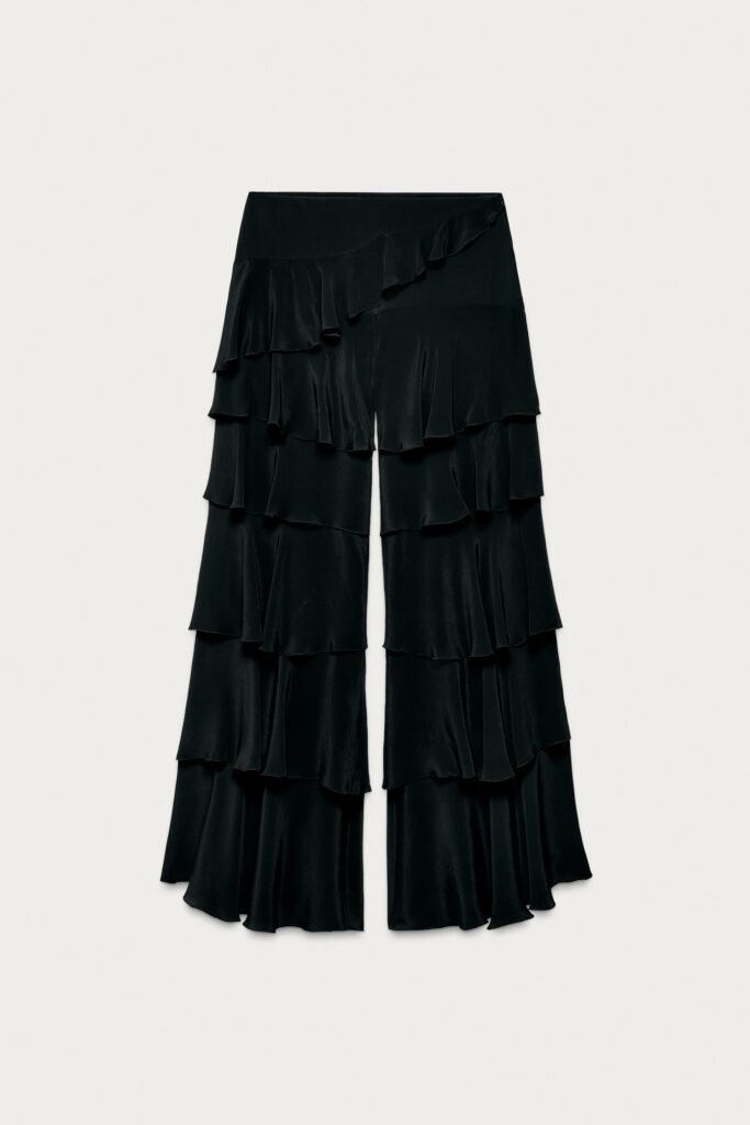 CALÇAS COM FOLHOS MARISA BERENSON X ZARA