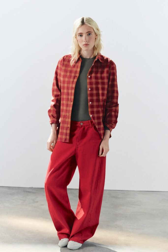 CAMISA OVERSIZE DE POPELINA AOS QUADROS