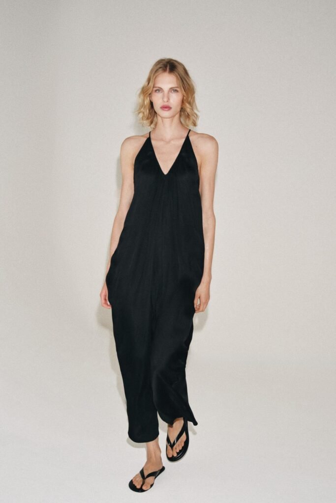 VESTIDO DRAPEADO ACETINADO ZW COLLECTION