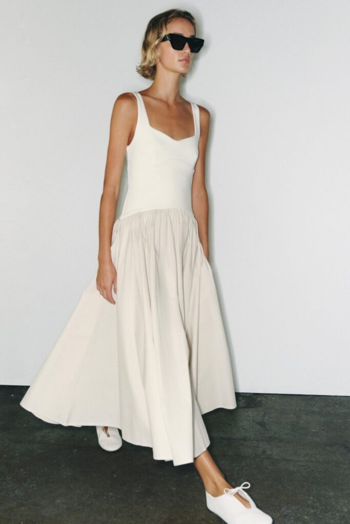 VESTIDO MIDI COMBINADO