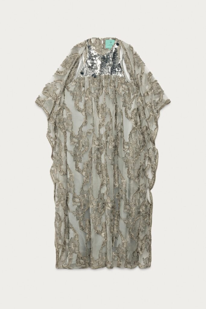 VESTIDO TÚNICA JACQUARD LANTEJOULAS MARISA BERENSON X ZARA