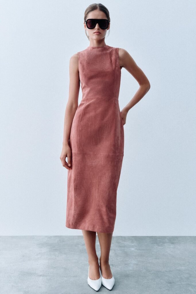 VESTIDO MIDI 100% PELE