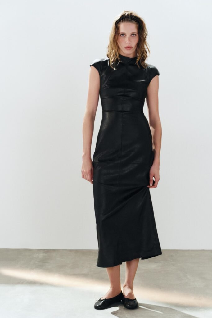 VESTIDO MIDI POLIPELE