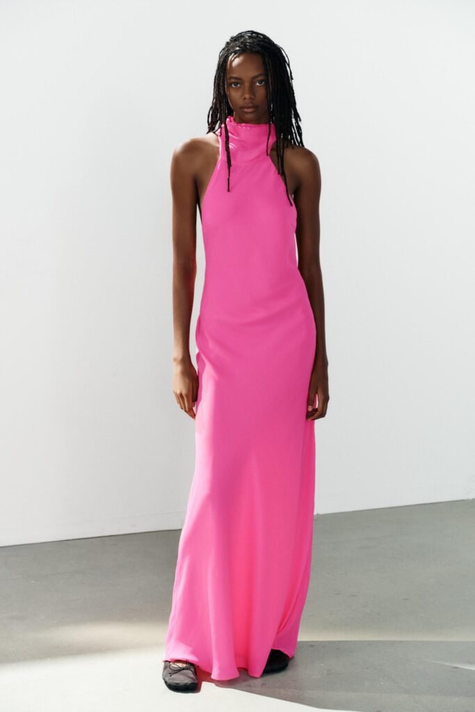 VESTIDO COMPRIDO HALTER COM LAÇADA
