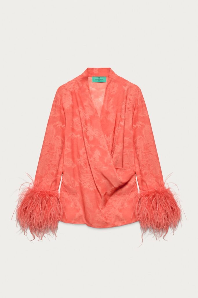 CAMISA CRUZADA PLUMAS MARISA BERENSON X ZARA