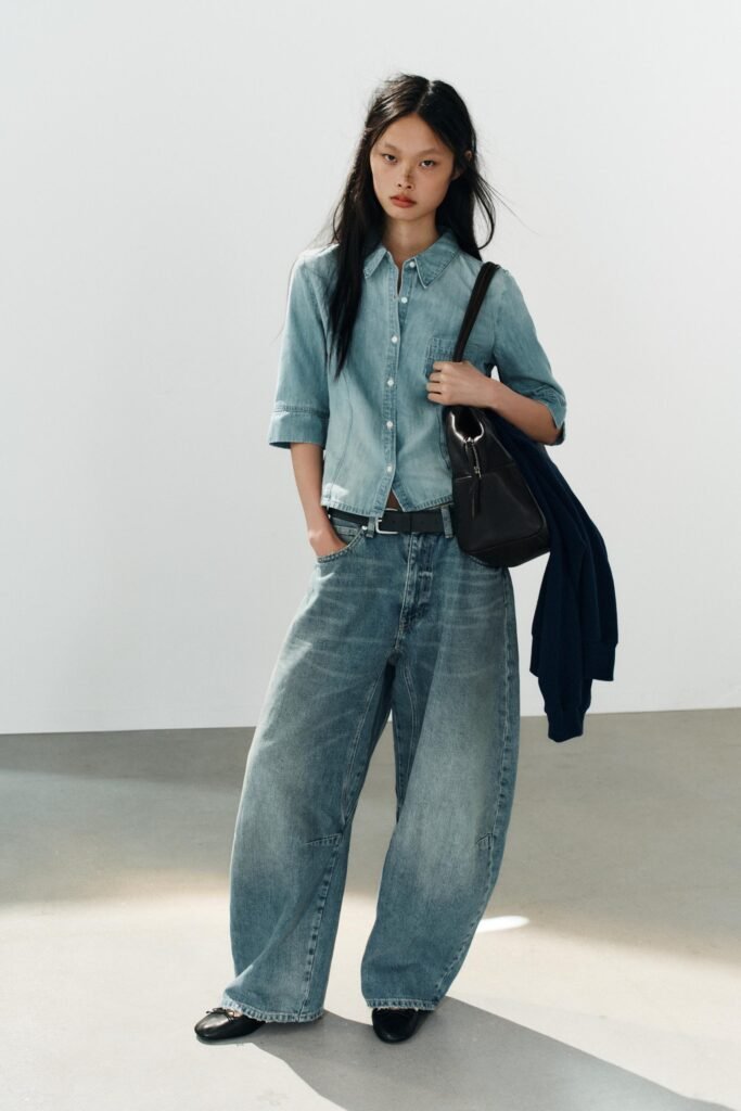 CAMISA JUSTA EM DENIM TRF