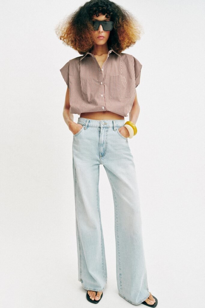 CAMISA CURTA AOS QUADRADOS VICHY