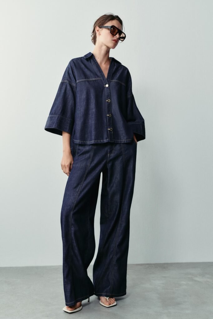 CAMISA Z1975 EM DENIM DE MANGA LARGA