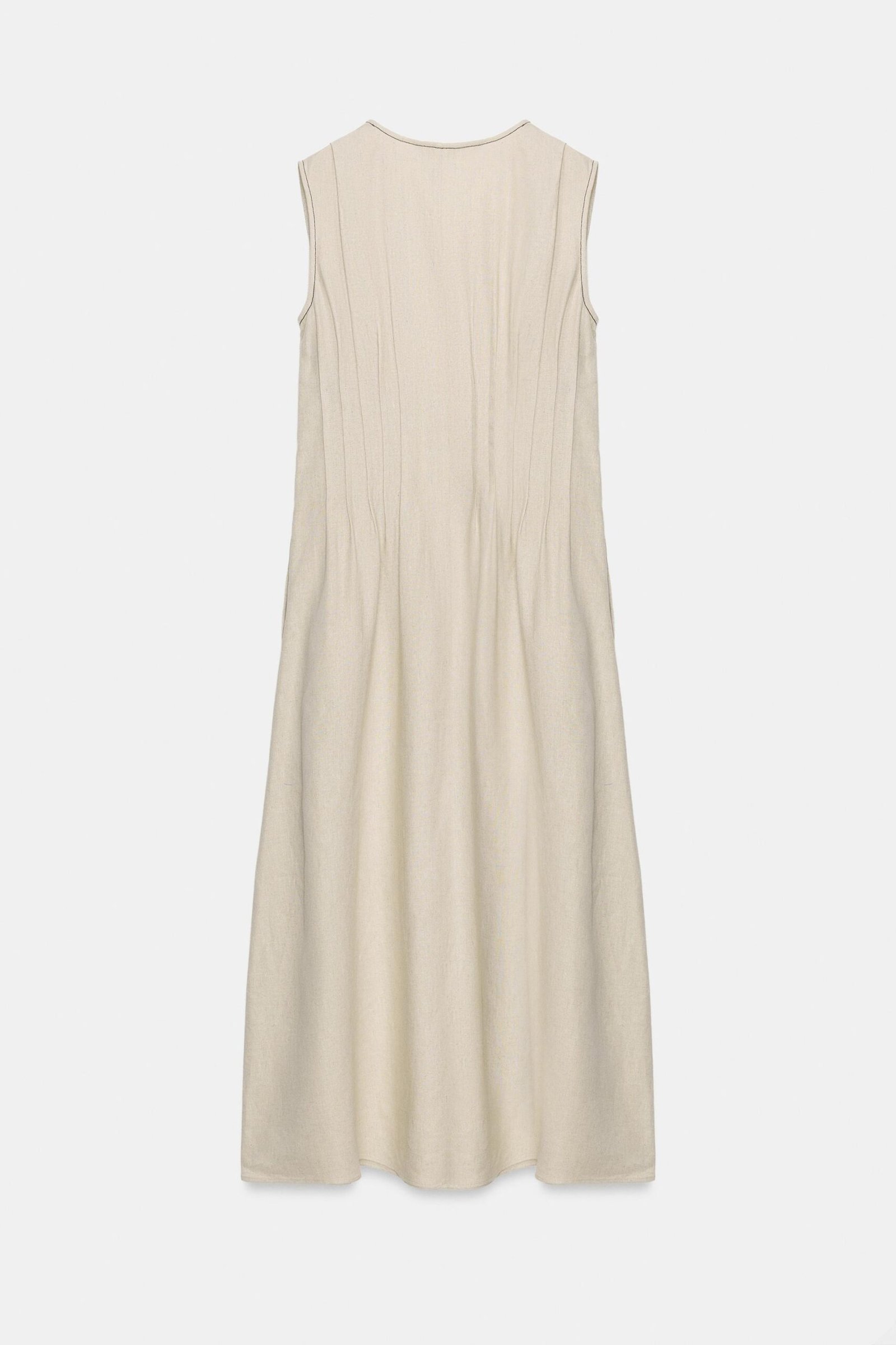 VESTIDO MIDI DE LINHO COM JARETAS - Image 9